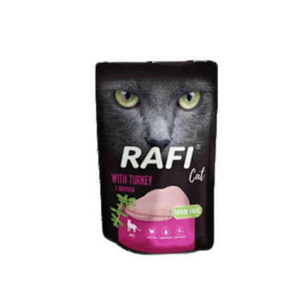 Rafi cat z indykiem - karma dla kota 100 g Rafi cat z indykiem - karma dla kota 100g