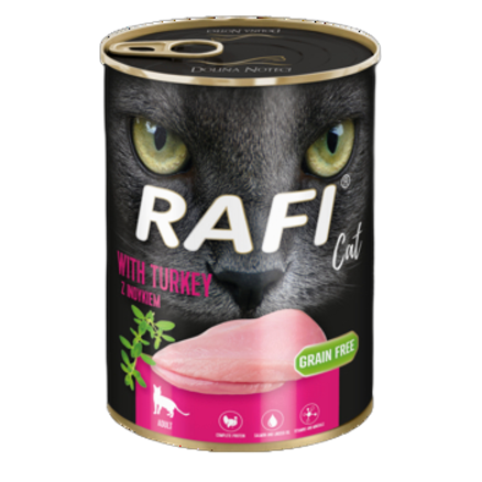 Rafi cat z indykiem - karma dla kota 400 g Rafi cat z indykiem - karma dla kota 400g
