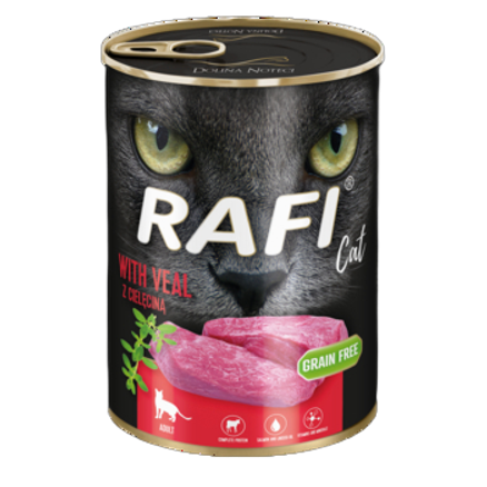 Rafi cat z cielęciną - karma dla kota 400 g Rafi cat z cielęciną - karma dla kota 400g