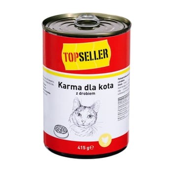 Topseller karma dla kota z drobiem 415 g 30ff32859b3f39935dc8f9bf750e8130