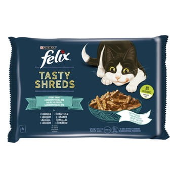 Felix tasty shreds mix karmy dla kota łosoś tuńczyk (4x80 g) a28edda9ac830769d326ead2e868333d