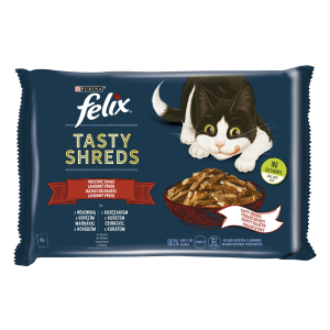 Felix tasty shreds wołowina kurczak (4x80 g)