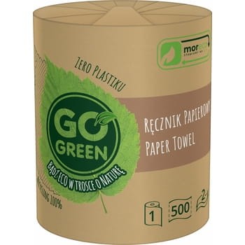 Go green ręcznik papierowy 1 rolka 500 listków 2-warstwowy ee39106d12067f9e2a4e3c120f8fab79