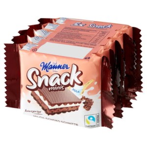 Wafel manner snack minis mleczno-czekoladowy 5*25 g