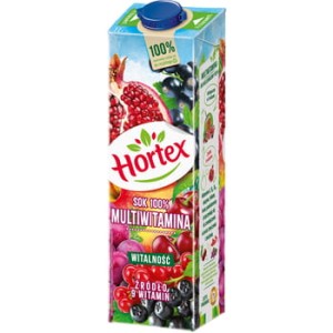 Hortex sok 1 multiwitamina wzbogacony w 9 witamin karton 1 l