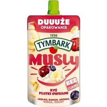 Tymbark musly ryż płatki owsiane jogurt aronia wiśnia 170 g 4a07345c0df5eec72b492322a1188aff