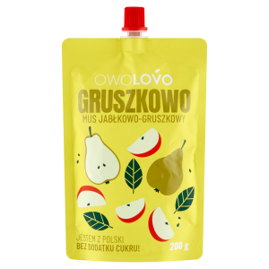 Owolovo gruszkowo mus jabłkowo-gruszkowy 200 g