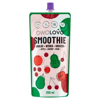 Owolovo smoothie jabłko wiśnia gruszka 250 ml 0a2e75f6c2ec272b772a75604ee2a77f