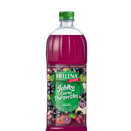 Napój niegazowany hellena jabłko z czarną porzeczką 1,75 l 0,2 soku Napój niegazowany hellena jabłko z czarną porzeczką 1,75l 0,2 soku