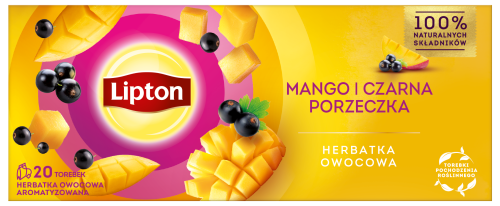 Lipton fruit mango i czarna porzeczka 20tb