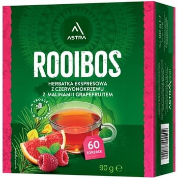 Astra rooibos z maliną i grapefruitem 60 torebek ekspresowych 24630c978ca82f8234daf4a0163f77ed