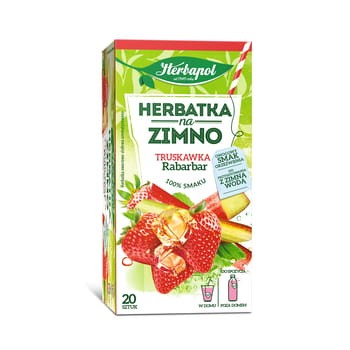 Herbapol herbatka na zimno truskawka i rabarbar 20tb/36 g 31e082d50403a81e3c43a51888469b18