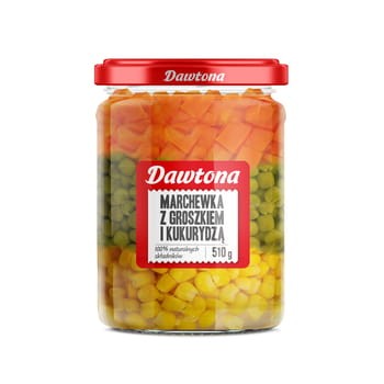 Marchewka z groszkiem i kukurydzą 510 g dawtona a814f29fe7c213aa9704617f0dd0b633