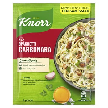 Knorr fix spaghetti carbonara 38 g 2fbab0602c01fc74c1fa2ce833f456f2