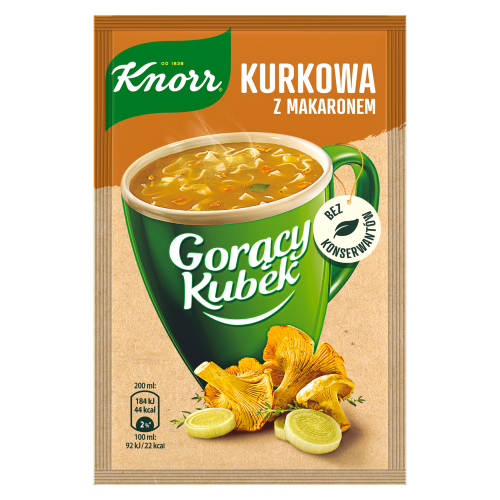 Knorr gorący kubek kurkowa z makaronem 13 g Knorr gorący kubek kurkowa z makaronem 13g