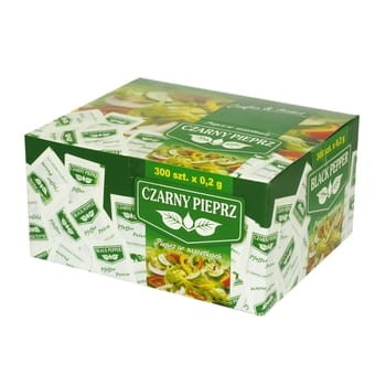 Pieprz czarny w saszetkach 300 x 0,2 g confex-product 6959e67dc4a0550b34a526149ec910d0