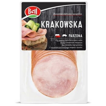 Kiełbasa krakowska parzona 250 g bell dc893c5551e88732e39e38e14a42ffb3