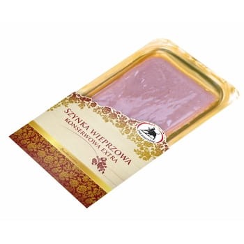 Szynka wieprzowa konserwowa extra plastry 150 g zmb d17473883a908d49b55e9de9eff11f13