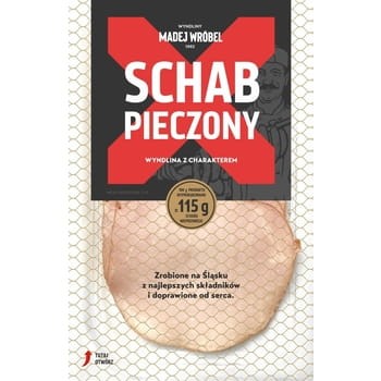 Schab pieczony plastry 90 g madej wróbel 95bee6a3e45f098f1bc3e44b352c9488