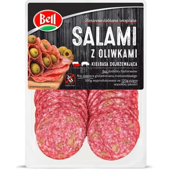 Salami z oliwkami plastry 80 g bell 1c7eead286cd2b17da7a5a06e0ee42a5
