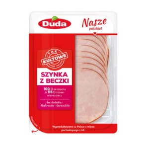Szynka z beczki plastry 100 g duda