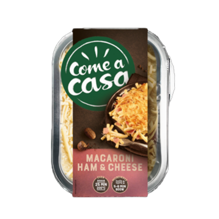 Come a casa makaron gotowany rurki z szynką i serem 400 g Come a casa makaron gotowany rurki z szynką i serem 400 g