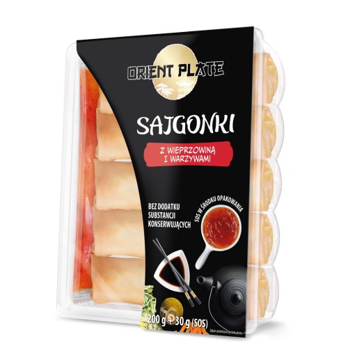 Sajgonki z mięsem wieprzowym i warzywami 230g orient plate