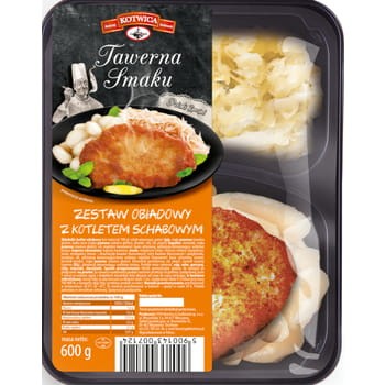 Kotwica zestaw obiadowy z kotletem schabowym 600 g 93bf90555927e4e5e04cb053f72c4107