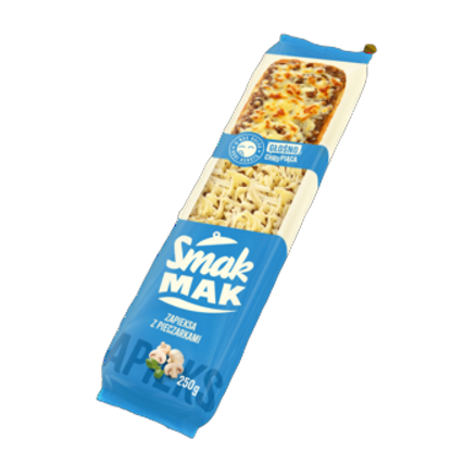 Zapiekanka extra looong z pieczarkami 250 g SmakMAK Zapiekanka extra looong z pieczarkami 250 g SmakMAK