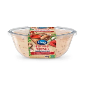 Smak sezonu podgrzybek śledź atlantycki w sosie grzybowym z pieczoną papryką lisner 280 g
