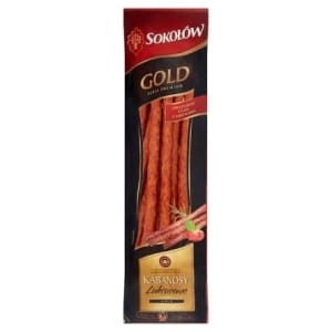 Kabanosy luksusowe Sokołów 450 g kabanosygold.jpg