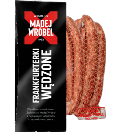 Frankfurterki wędzone ok. 600 g Madej Wróbel Frankfurterki wędzone ok. 0,6 kg Madej Wróbel