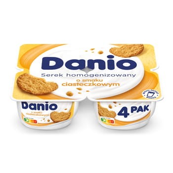 Danio serek homogenizowany o smaku ciasteczkowym 520 g (4x130 g) 7dfae63b1bfca397a98a7a744ca06bf3