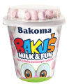 Bakuś milk &amp; fun jogurt o smaku waniliowym z piankami 128g