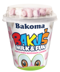 Bakuś milk & fun jogurt o smaku waniliowym z piankami 128 g