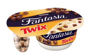 Danone jogurt karmelowy z mini ciasteczkami twix mix 120 g