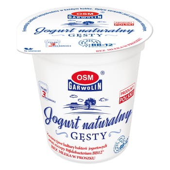 Jogurt gęsty 330 g osm garwolin fcf56cbda78073fdcdde1eed6f33f123