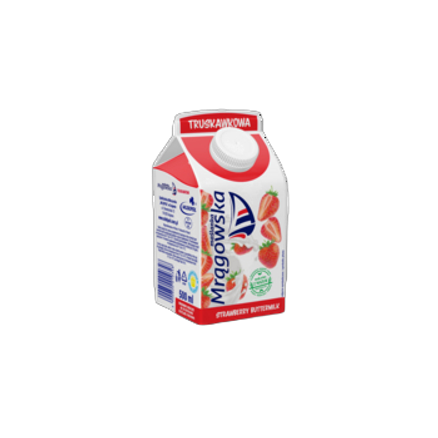 Maślanka mrągowska truskawkowa 500 ml Maślanka mrągowska truskawkowa 500ml