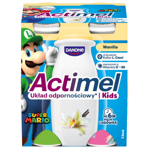 Actimel o smaku waniliowym 4 x 100 g Actimel o smaku waniliowym 4 x 100g
