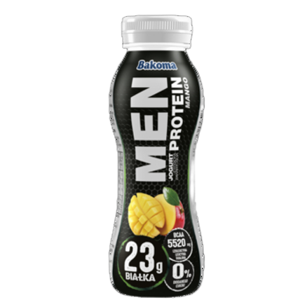 Men jogurt pitny mango wysokobiałkowy 230 g Men jogurt pitny mango wysokobiałkowy 230g