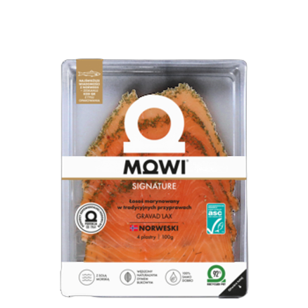 Mowi gravad lax łosoś marynowany w przyprawach 100 g Mowi gravad lax łosoś marynowany w przyprawach 100g