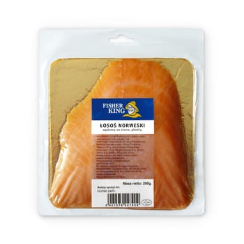 Łosoś norweski wędzony na zimno 200 g fisherking 604f4ea4f7cdf2eb11b803685e6142d7