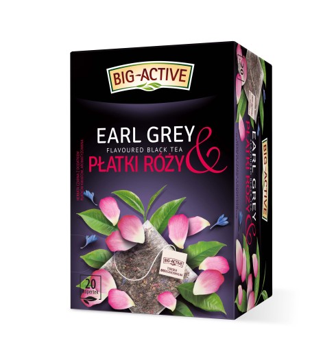 Big-Active herbata czarna earl grey i płatki róży (20 torebek x 2 g) 20 g Big-Active herbata czarna earl grey i płatki róży (20 torebek x 2g) 20g