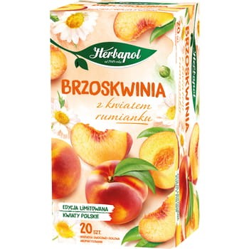 Herbapol herbatka owocowa brzoskwinia z rumiankiem (20 torebek x 2,3 g) 46 g bc34e2304d14da9c46e71d09bc2ed6c3
