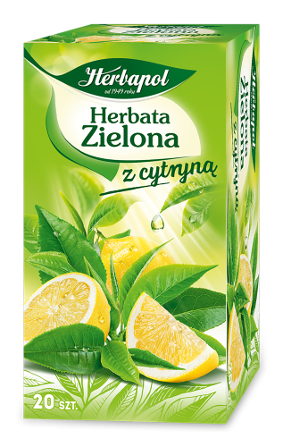 Herbapol herbata zielona z cytryną (20 torebek x 1,7g) 34g