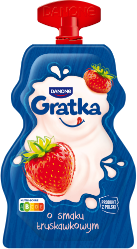 Gratka deser o smaku truskawkowym w saszetce Danone 65 g Gratka deser o smaku truskawkowym w saszetce Danone 65g