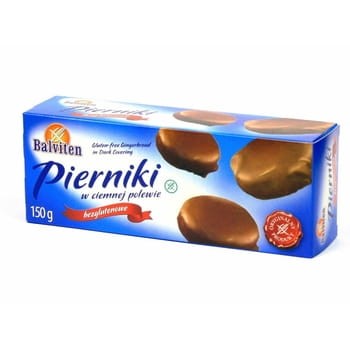 Balviten pierniki w ciemniej polewie bezglutenowe 150 g c3622a84c3e6cdc5926947720f5adea7