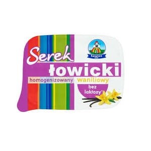 Serek homogenizowany waniliowy bez laktozy Łowicz 150 g serekbl.jpg