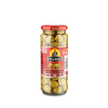 Oliwki zielone hiszpańskie z pastą paprykową Figaro 340 g/200 g oliwki.jpg