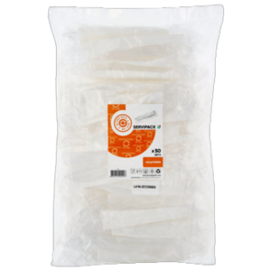 Guillin polska zestaw transparentnych sztućców: widelec, nóż, serwetka 50 szt